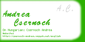 andrea csernoch business card